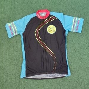 Louis Garneau 2017 Tour De Summer Camps Black & Blue Cycling Jersey Sz Medium